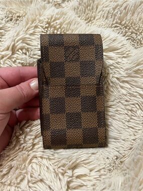 LV Cigarette Case checkered canvas